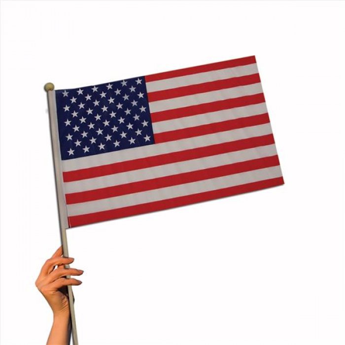 American 12" x 18" Cloth  Flags (Per 12 pack)