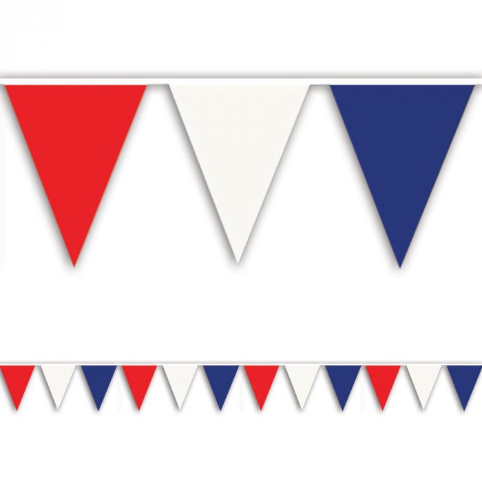 Red, White & Blue 30' Pennant Banner