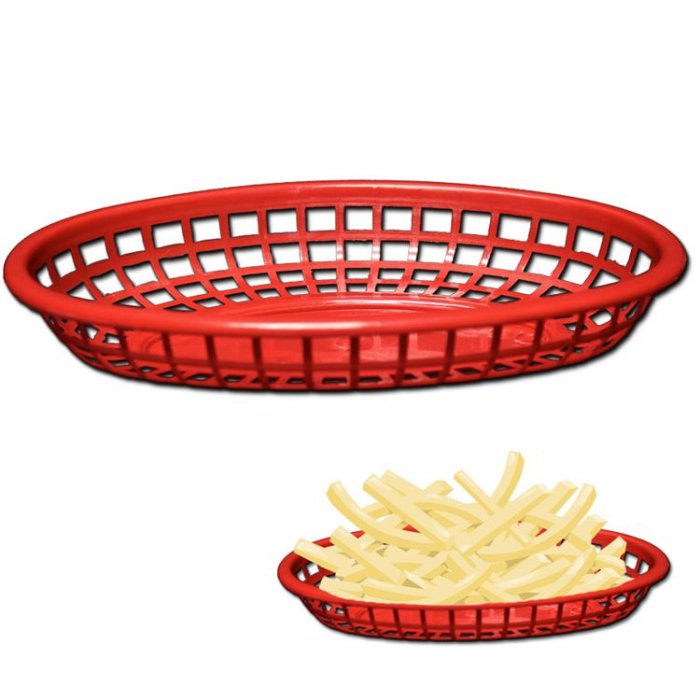 Red Plastic Food Baskets