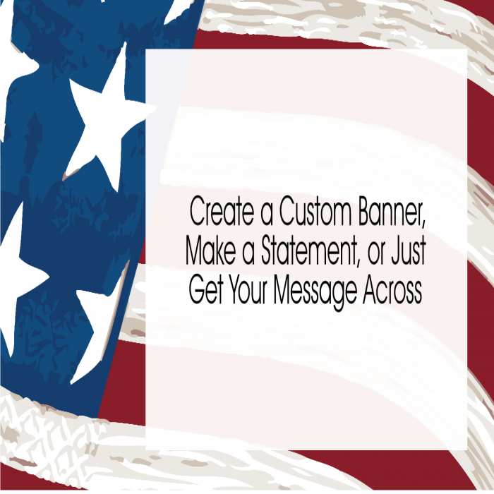 Patriotic USA Flag Background Banner - 18 x 36