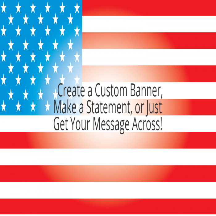 USA Flag Custom Banner - 24 x 48