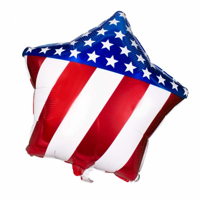 Patriotic Star Metallic 18" Balloon