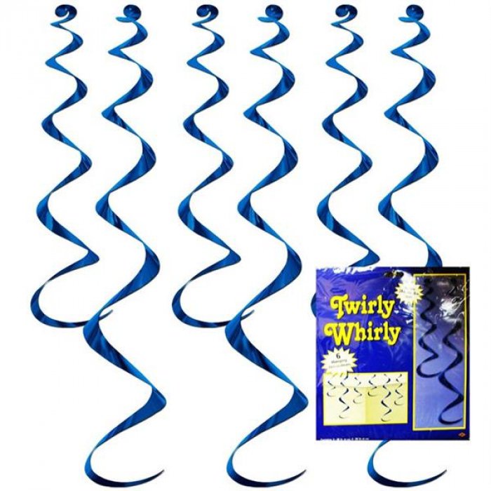 Blue Twirly Whirl Decorations