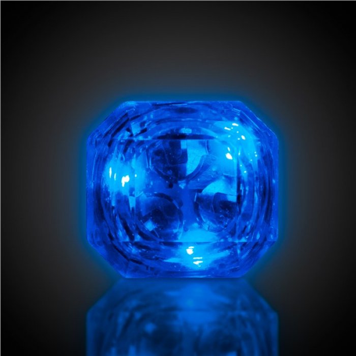 LED Blue Diamond Ring