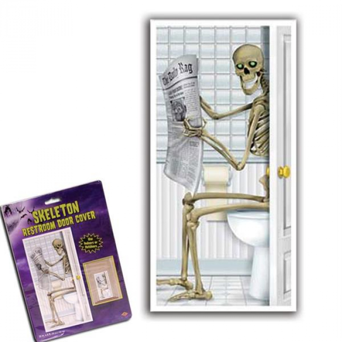 Skeleton Bathroom Door Cover