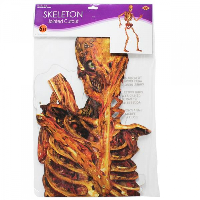 Scary Skeleton Jointed Cutout