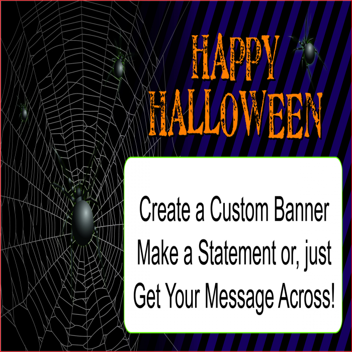 Striped Spider Custom Banner - 48 x 96