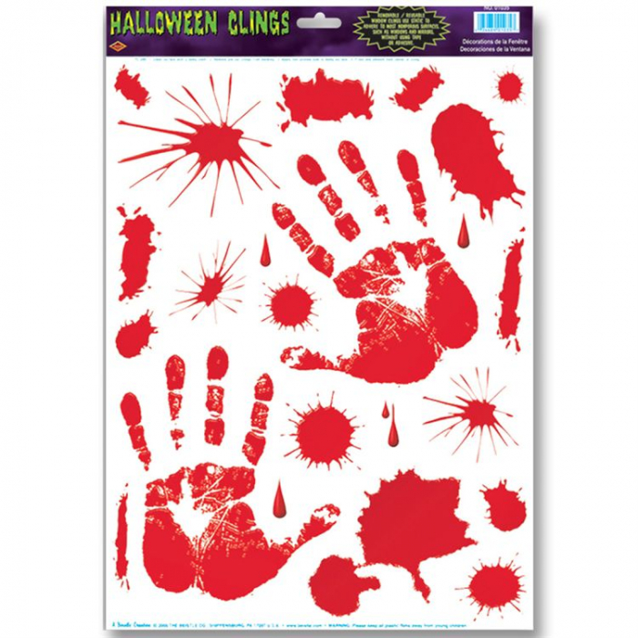Bloody Hand Print Window Clings Bloody Hand Print Window Clings