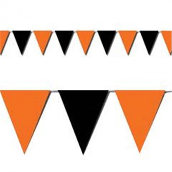 Orange & Black Pennant Banner