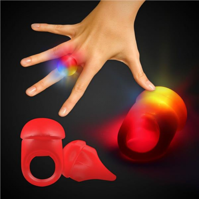 Red LED Light-Up Jelly Rings