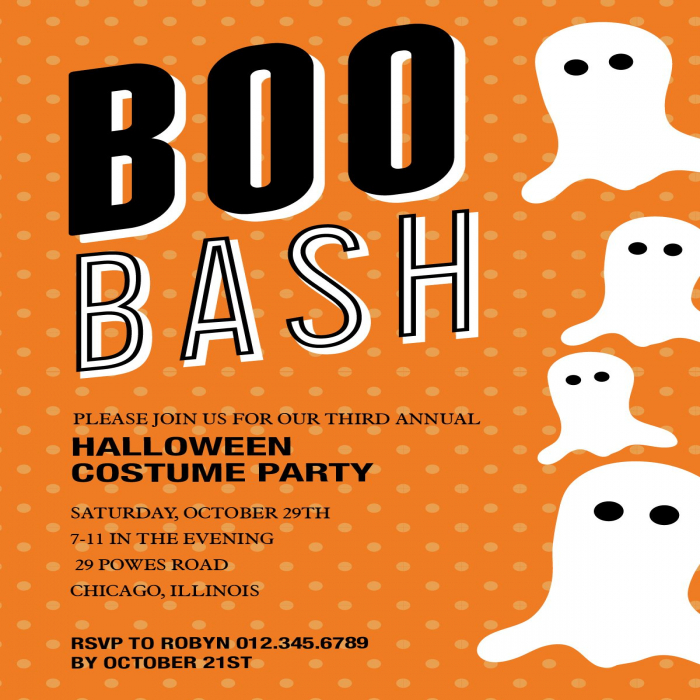 Boo Bash Halloween Party - 5 x 7