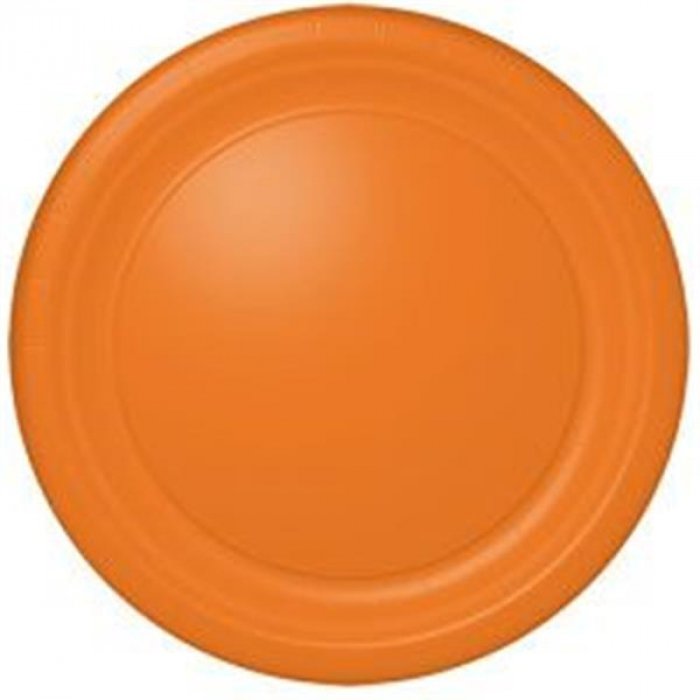 Orange 10 1/2"  Paper Plates