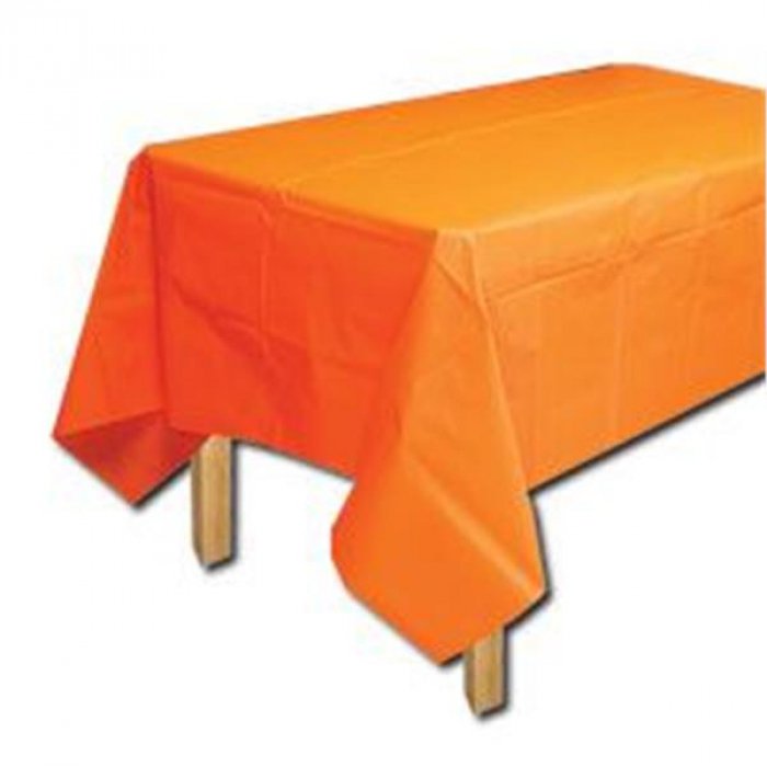 Orange Plastic Table Cover