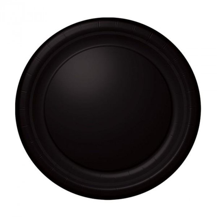 Black 7"  Paper Plates