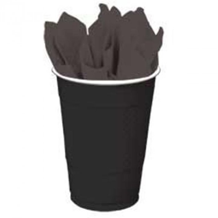 Black 16 oz Plastic Cups