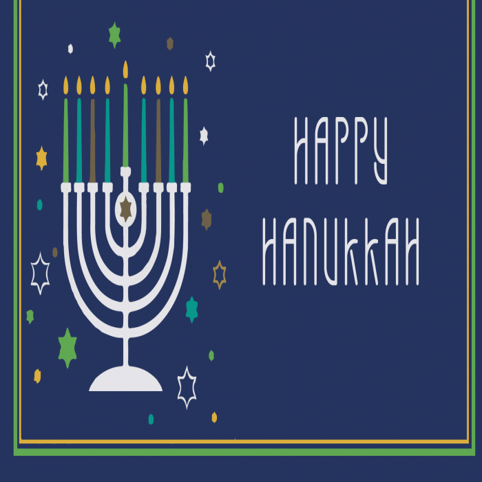 Hanukkah Menorah Custom Banner - 12 x 24