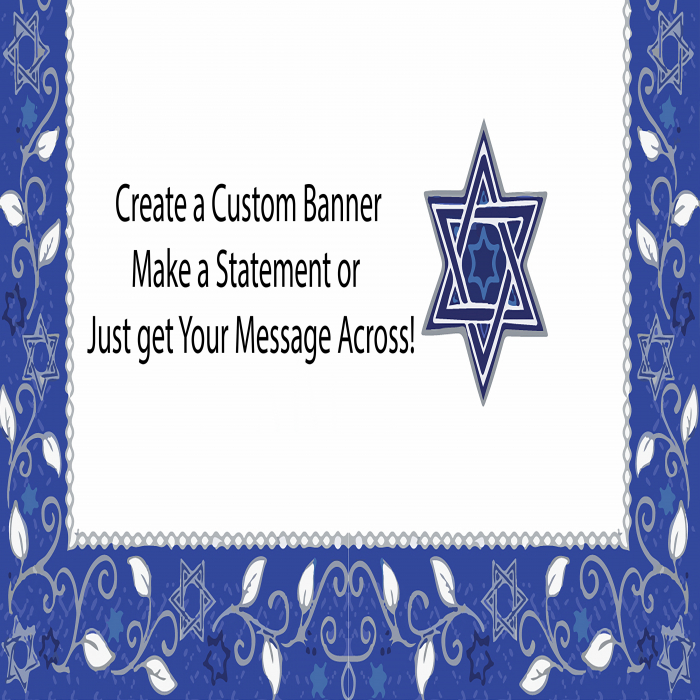 Star of David Custom Banner - 36 x 72