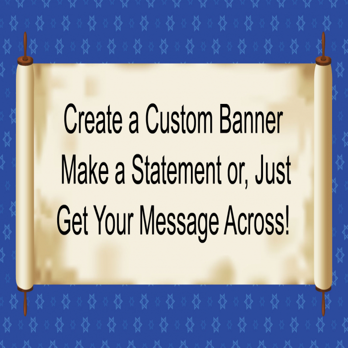 Torah Scroll Custom Banner - 48 x 96