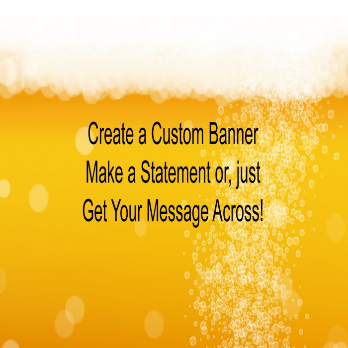Beer Head Custom Banner - 12 x 24