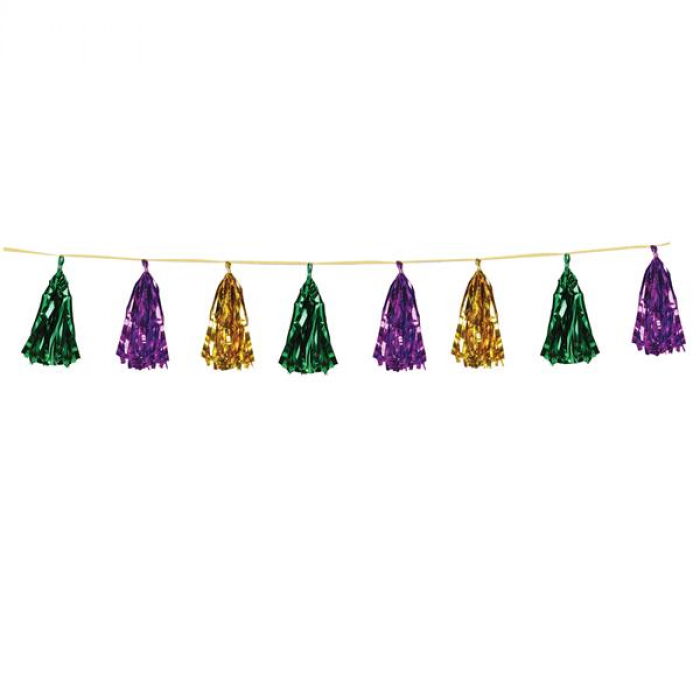 Mardi Gras Metallic Tassel Garland