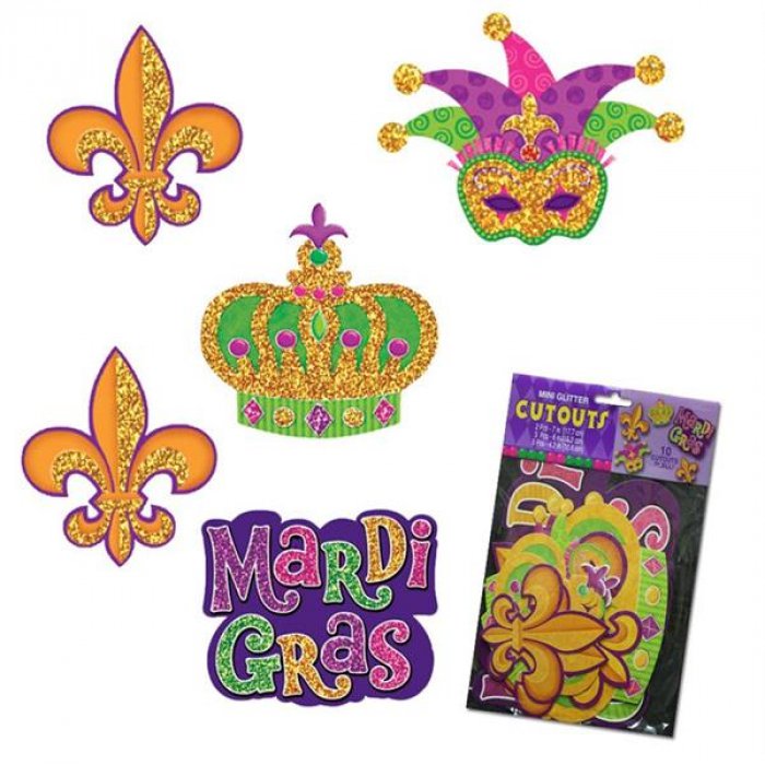 Mardi Gras Glitter Cutouts