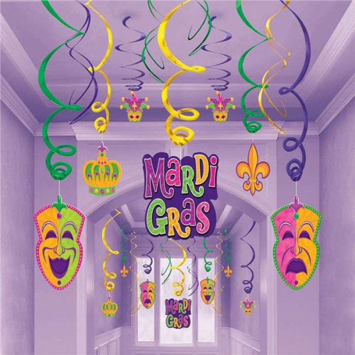 Mardi Gras Party Swirls  Mega Pack