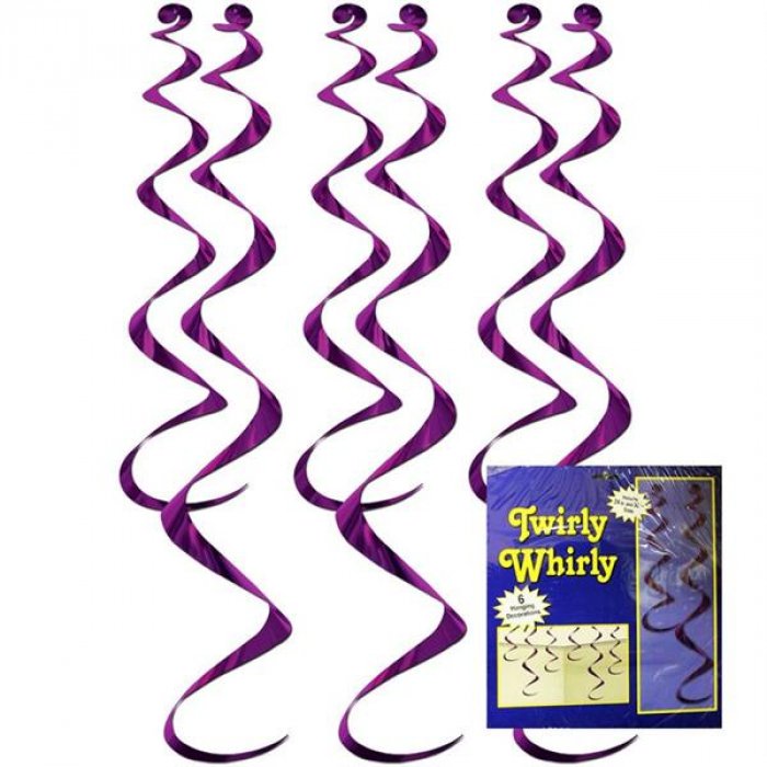 Purple Twirly Whirl Decorations