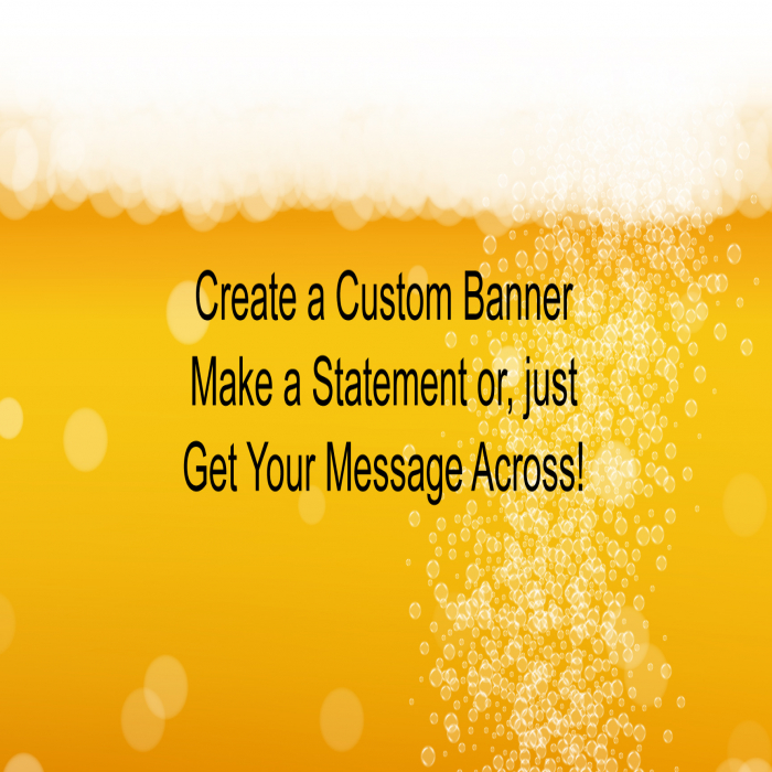 Beer Head Custom Banner - 18 x 36 Beer Head Custom Banner - 18 x 36