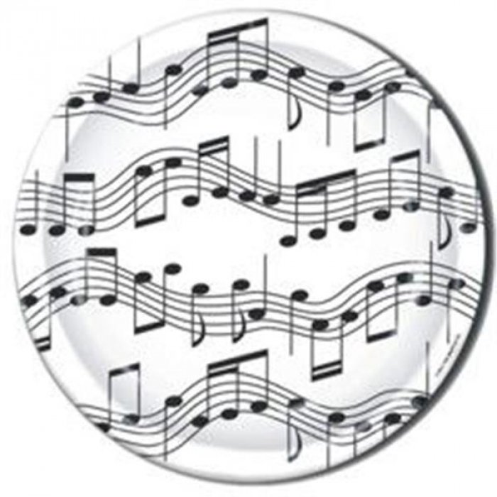 Musical Notes 9" Plates