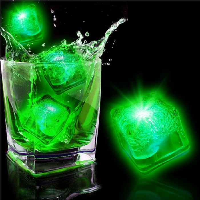 glowing ice cubes