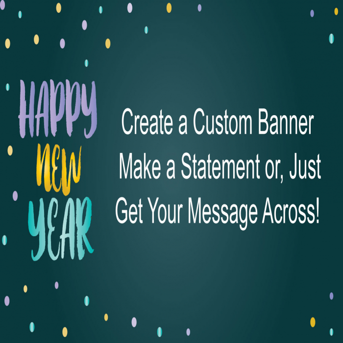 New Years Party Custom Banner - 12 x 24