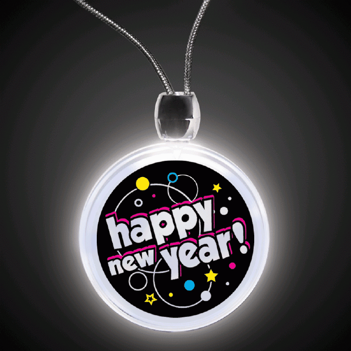 Happy New Year LED Light-Up Necklace
