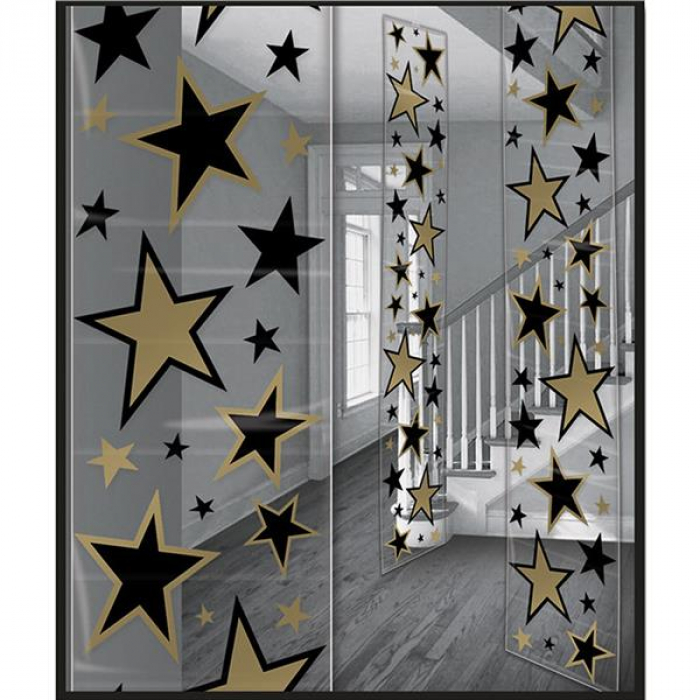 Gold & Black Star Decoration Panels