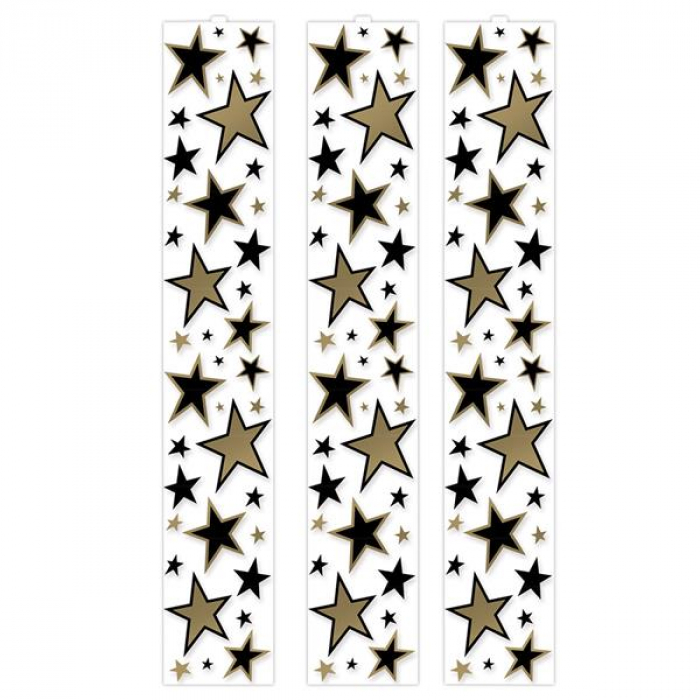 Gold & Black Star Decoration Panels