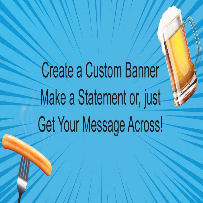 Beer & Brats Custom Banner - 12 x 24