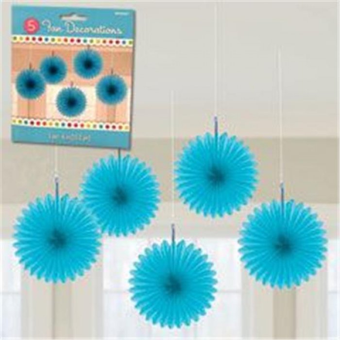 Blue Mini Hanging Fan Decorations  Unit