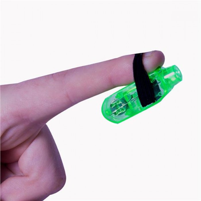 Green LED Light-Up Finger Rings