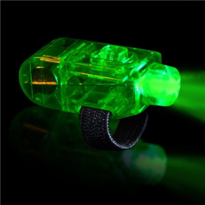 Green LED Light-Up Finger Rings