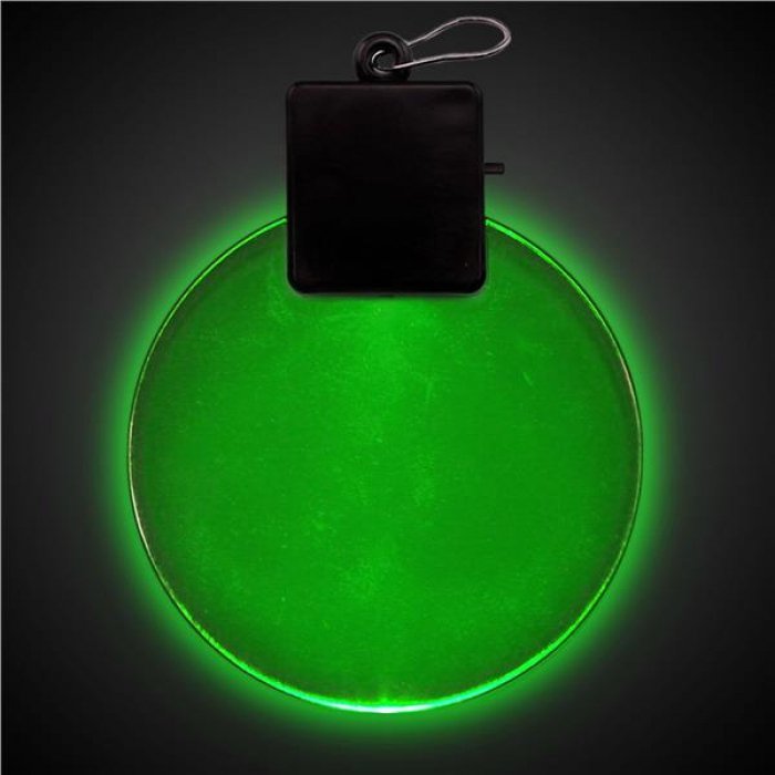 Green LED  Round Medallion