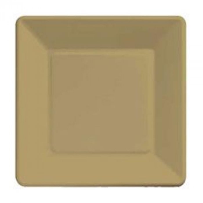 Gold Shimmer 7" Square Plates