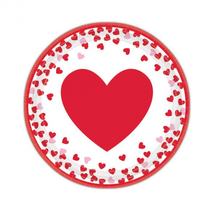 Hearts 7" Paper Plates Hearts 7" Paper Plates