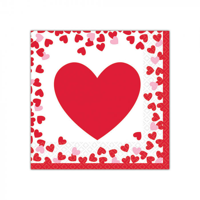Hearts Beverage Napkins Hearts Beverage Napkins