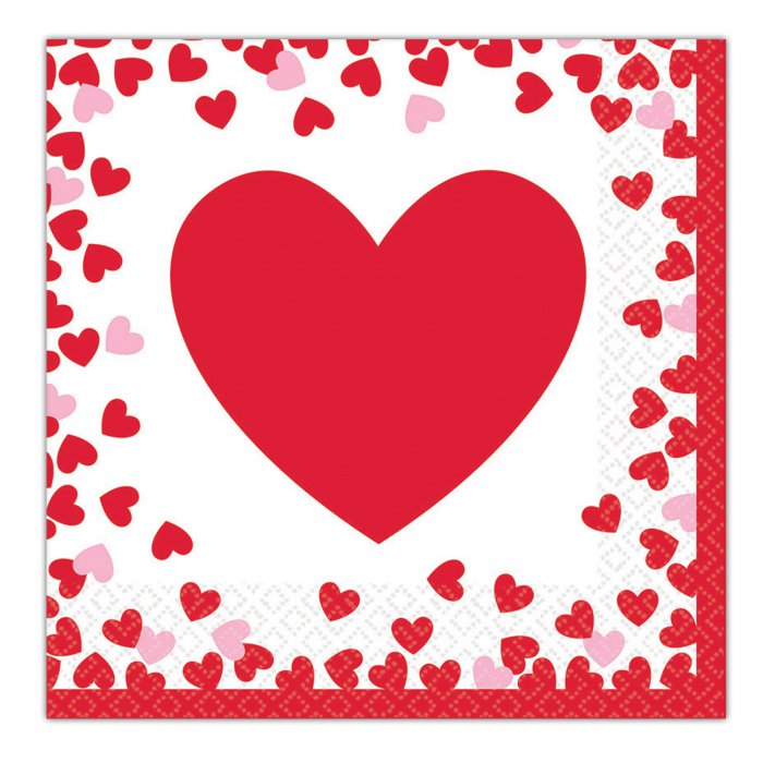 Hearts Lunch Napkins