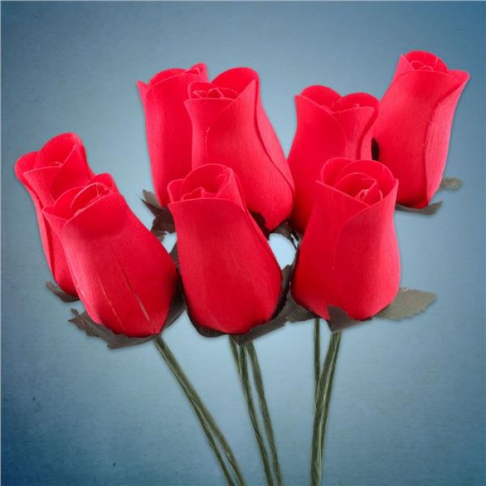 Red Wooden Roses