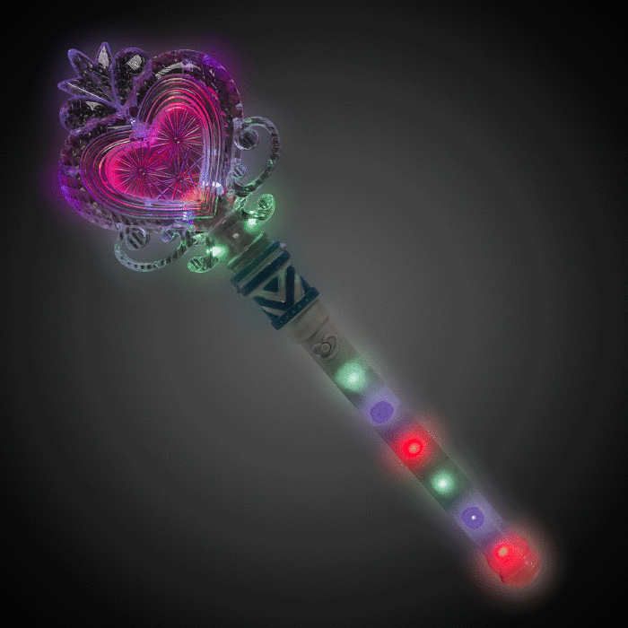 LED Heart Wand with Light-Up Handle