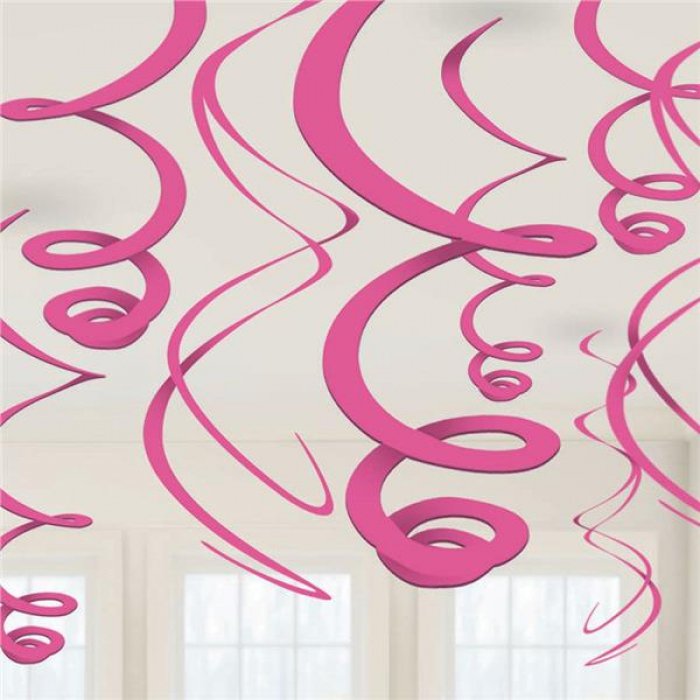 Pink Swirl Decorations
