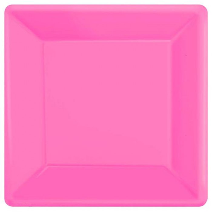 Hot Pink Square 7" Plates