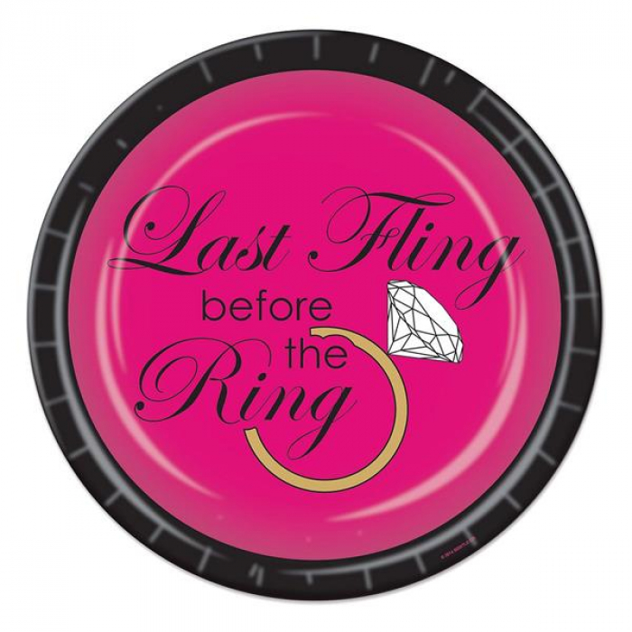 Last Fling Bachelorette Party    9" Plates - 8 Per Unit