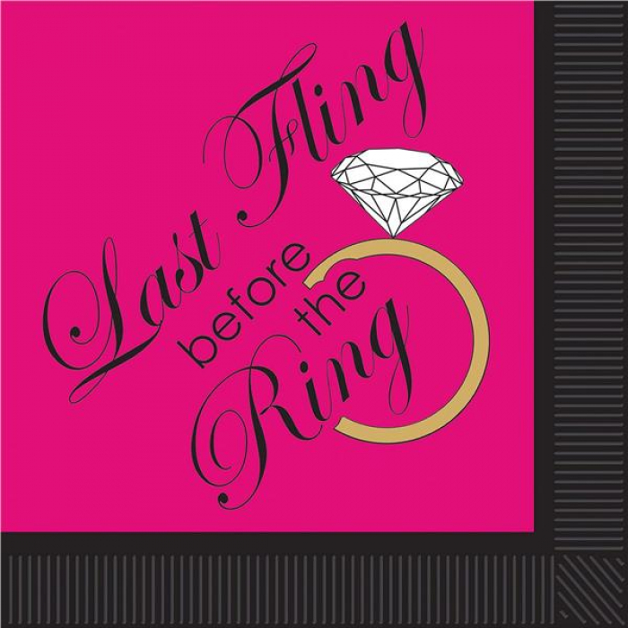 Last Fling Bachelorette Party Lunch Napkins - 16 Per Unit