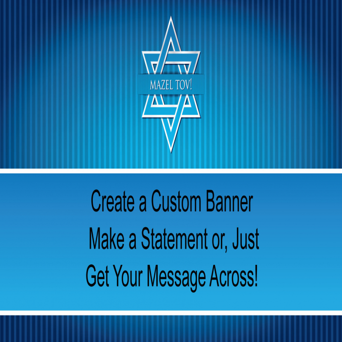 Bar Mitzvah Custom Banner - 24 x 48